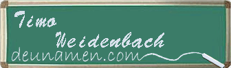 Timo Weidenbach Visitenkarte